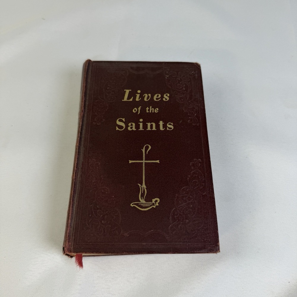 Lives Of The Saints - Rev Hugo Hoever - Illustrated 1955 Red HC - Catholic Book